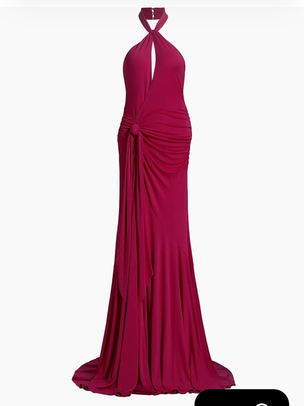 Cinq a Sept Gulliame Halter Keyhole Gown